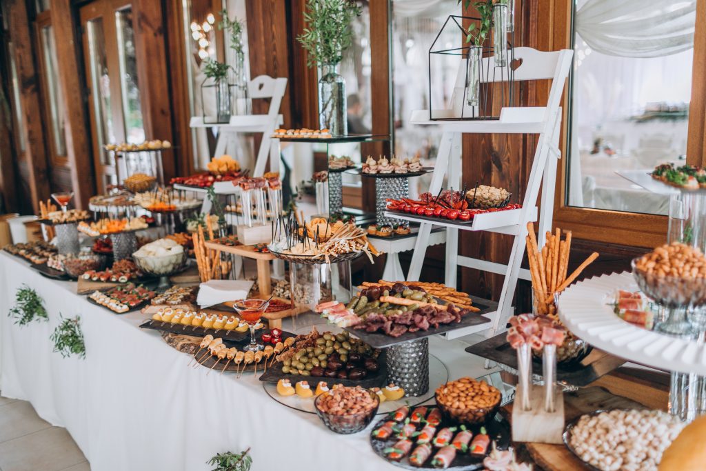 Holiday,Buffet,At,The,Celebration.,Food,Drinks,Desserts,,Beautifully,Decorated