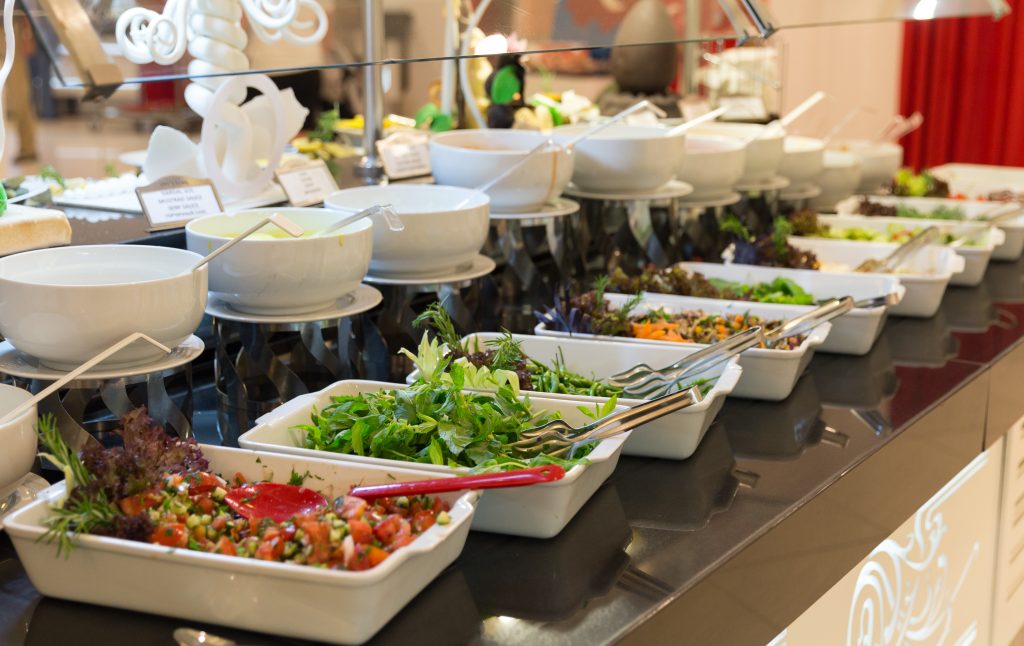 Detail,Of,A,Beautiful,Salad,Buffet,With,A,Rich,Choice,