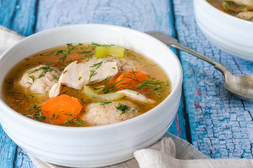 Chicken,And,Matzo,Ball,Soup,-,Traditional,Ashkenazi,Jewish,Dish