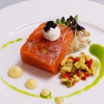 Mei,Cook,Salmon,Dish,(,Slow,Poached,),With,Caviar,