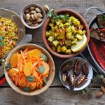 African,Food,Table,Concept.,Traditional,African,Or,Middle,Eastern,Dishes