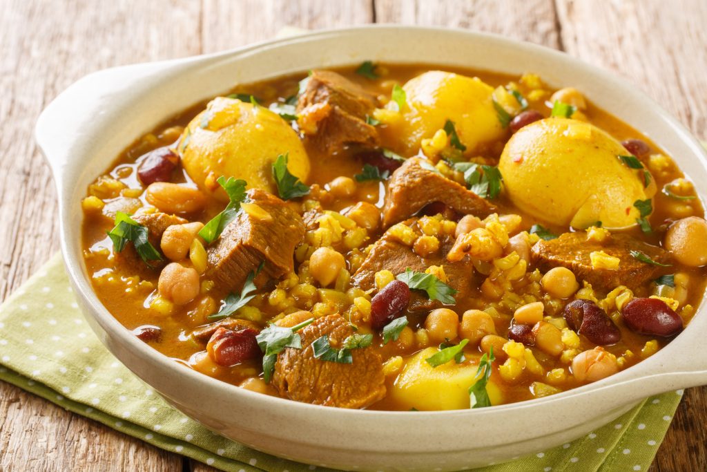 Close-up,Of,Traditional,Jewish,Cholent,Hamin,Main,Dish,For,The
