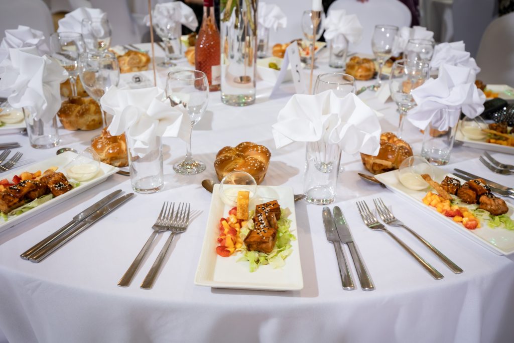 Salmon,Wedding,Starter,Appetizer,For,Dinner,Meal.,Challah,,Jewish,Bread