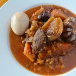 Traditional,Jewish,Stew,,(cholent,Hamin),Served,In,A,Plate,On